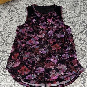 lululemon athletica Floral Tank Top - Black and Purple